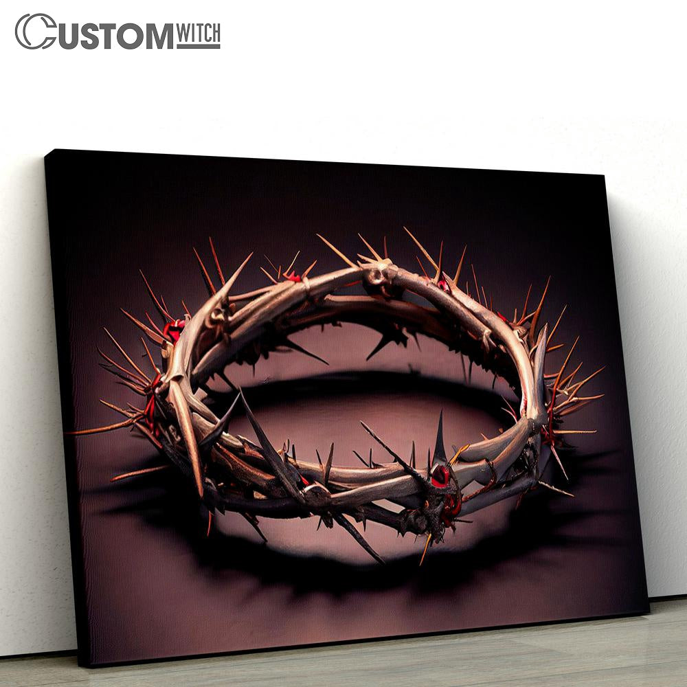 Crown Thorns Nails Symbols Christian Easter Realistic Canvas Pictures - Faith Art - Christian Canvas Wall Art Decor