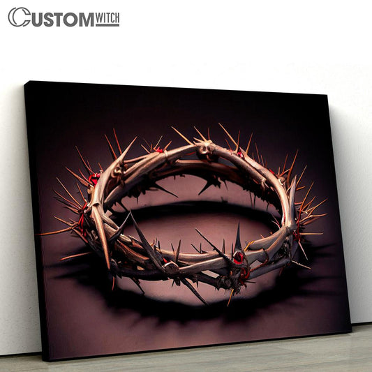 Crown Thorns Nails Symbols Christian Easter Realistic Canvas Pictures - Faith Art - Christian Canvas Wall Art Decor