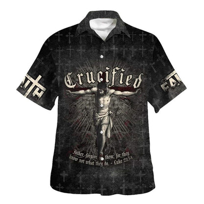 Crucified Crucifixion Of Jesus Hawaiian Shirt For Men, Christian Hawaiian Shirt, Gift For Christian