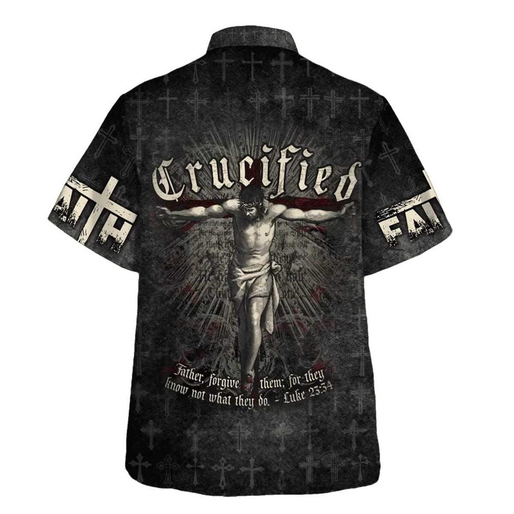 Crucified Crucifixion Of Jesus Hawaiian Shirt For Men, Christian Hawaiian Shirt, Gift For Christian