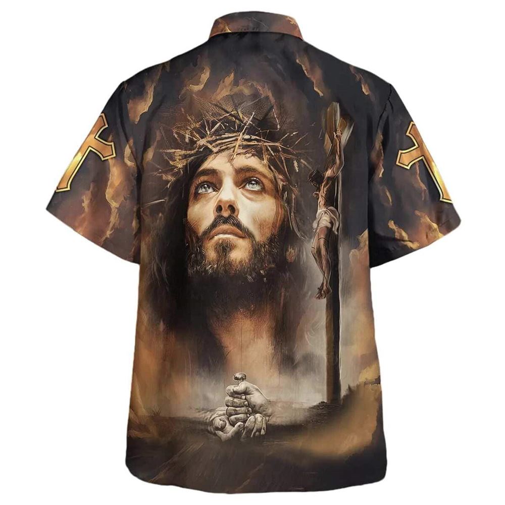Crucifixion Of Jesus Hawaiian Shirt For Men, Christian Hawaiian Shirt, Gift For Christian