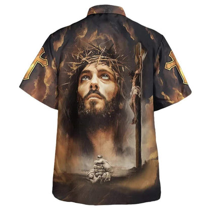 Crucifixion Of Jesus Hawaiian Shirt For Men, Christian Hawaiian Shirt, Gift For Christian