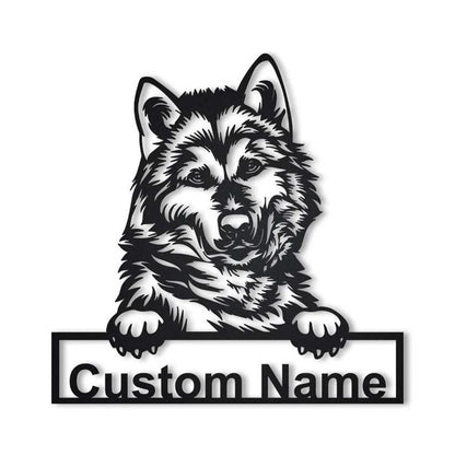Custom Alaskan Malamute Dog Metal Sign, Led Lights CustomAlaskan Malamute Dog Sign, Dog Lover Gift, Dog Wall Sign, Home Decor Sign