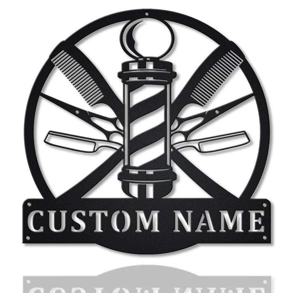 Custom Barber Hair Stylist Metal Sign, Led Lights Barber Hair Stylist Metal Sign, Anniversary Gift, Home Decor Sign, Outdoor Sign, Wall Hanging Art