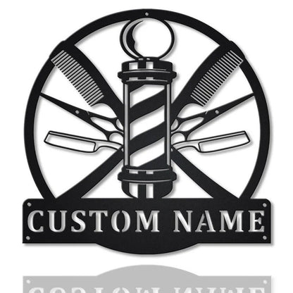 Custom Barber Hair Stylist Metal Sign, Led Lights Barber Hair Stylist Metal Sign, Anniversary Gift, Home Decor Sign, Outdoor Sign, Wall Hanging Art