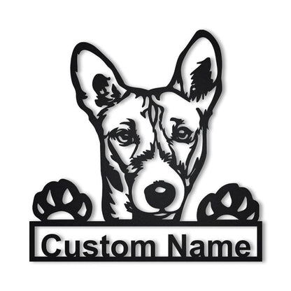 Custom Basenji Dog Metal Sign, Led Lights Basenji Dog Sign, Dog Lover Gift, Dog Wall Sign, Home Decor Sign