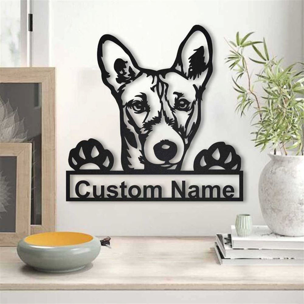 Custom Basenji Dog Metal Sign, Led Lights Basenji Dog Sign, Dog Lover Gift, Dog Wall Sign, Home Decor Sign