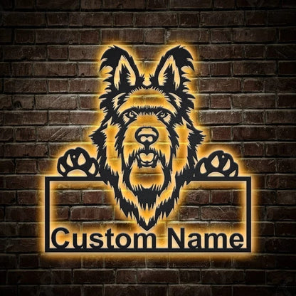 Custom Berger Picard Dog Metal Sign, Led Lights Berger Picard Sign, Dog Lover Gift, Dog Wall Sign, Home Decor Sign