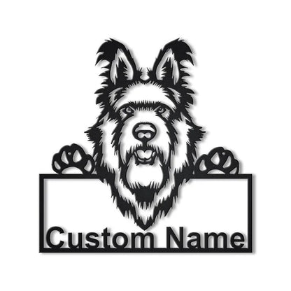 Custom Berger Picard Dog Metal Sign, Led Lights Berger Picard Sign, Dog Lover Gift, Dog Wall Sign, Home Decor Sign
