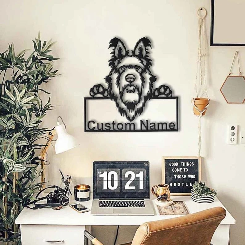 Custom Berger Picard Dog Metal Sign, Led Lights Berger Picard Sign, Dog Lover Gift, Dog Wall Sign, Home Decor Sign