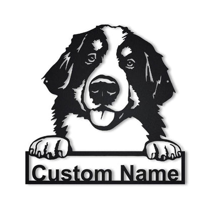 Custom Bernese Mountain Dog Metal Sign, Led Lights Bernese Mountain Metal Sign, Dog Lover Gift, Dog Wall Sign, Home Decor Sign