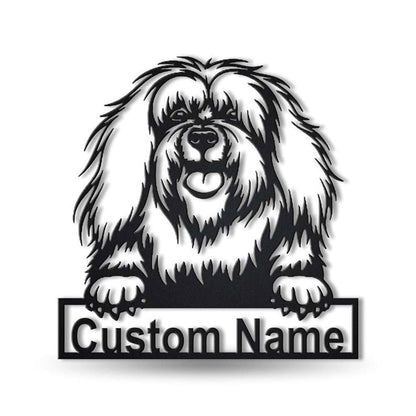 Custom Bichon Lyon Dog Metal Sign, Led Lights Bichon Lyon Sign, Dog Lover Gift, Dog Wall Sign, Home Decor Sign