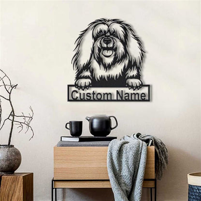 Custom Bichon Lyon Dog Metal Sign, Led Lights Bichon Lyon Sign, Dog Lover Gift, Dog Wall Sign, Home Decor Sign