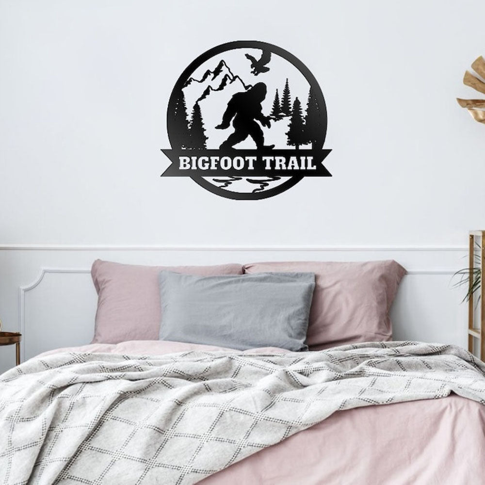 Custom Bigfoot Design Family Sign, Metal Wall Art, Led Lights, Christmas Gift, Christmas Home Decor Sign, Christmas Outdoor Metal Sign