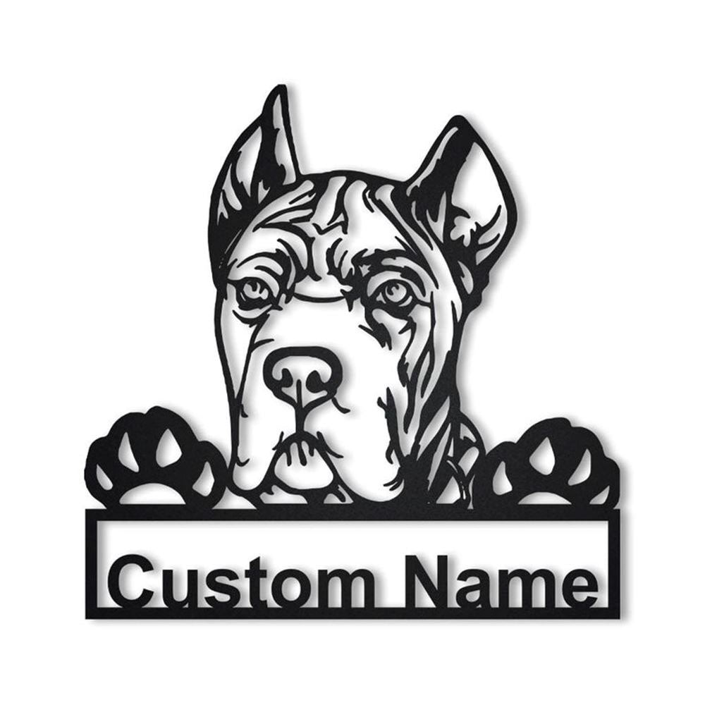 Custom Cane Corso Dog Metal Sign, Led Lights Cane Corso Metal Sign, Dog Lover Gift, Dog Wall Sign, Home Decor Sign