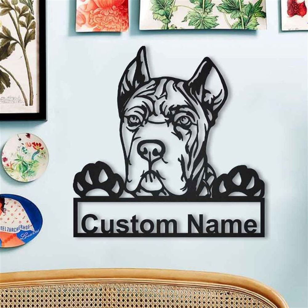 Custom Cane Corso Dog Metal Sign, Led Lights Cane Corso Metal Sign, Dog Lover Gift, Dog Wall Sign, Home Decor Sign