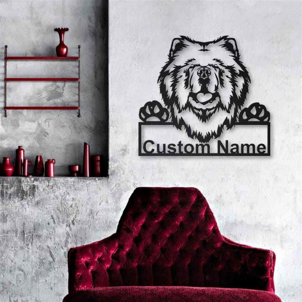Custom Chow Chow Dog Metal Sign, Led Lights Chow Chow Sign, Dog Lover Gift, Dog Wall Sign, Home Decor Sign
