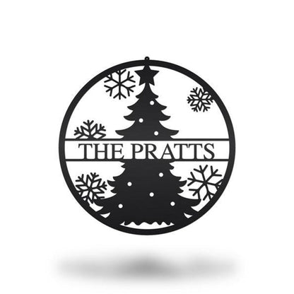 Custom Christmas Tree Sign Metal, Cut Metal Sign, Metal House Sign, Christmas Gift, Christmas Home Decor Sign, Christmas Outdoor Metal Sign