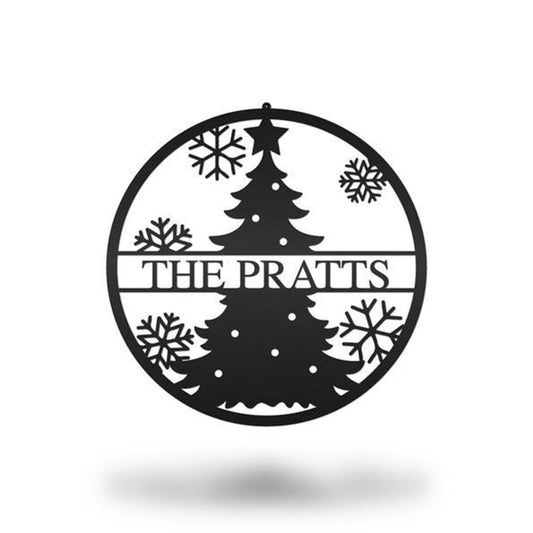 Custom Christmas Tree Sign Metal, Cut Metal Sign, Metal House Sign, Christmas Gift, Christmas Home Decor Sign, Christmas Outdoor Metal Sign