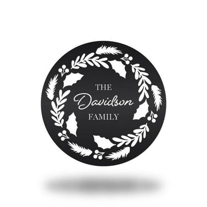 Custom Christmas Wreath Sign Metal, Cut Metal Sign, Metal House Sign, Christmas Gift, Christmas Home Decor Sign, Christmas Outdoor Metal Sign