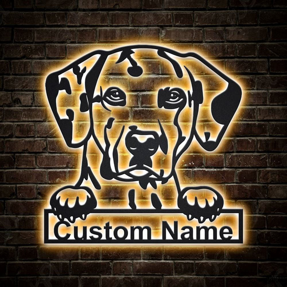 Custom Dalmatian Dog Metal Sign, Led Lights Dalmatian Dog Metal Sign, Dog Lover Gift, Dog Wall Sign, Home Decor Sign