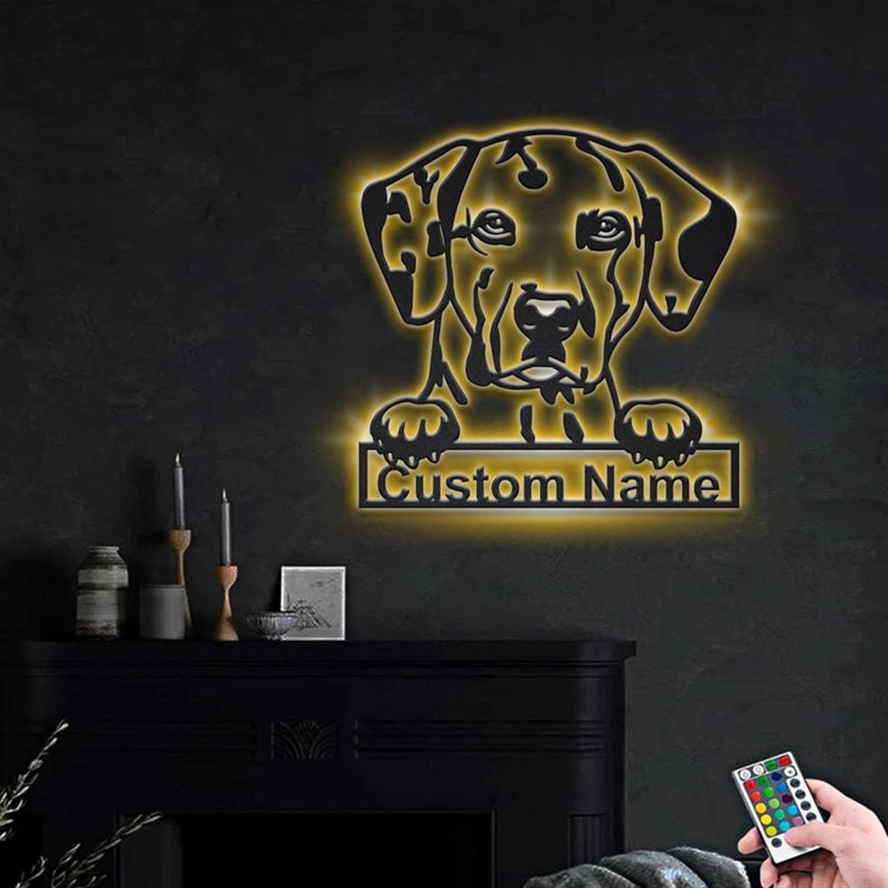 Custom Dalmatian Dog Metal Sign, Led Lights Dalmatian Dog Metal Sign, Dog Lover Gift, Dog Wall Sign, Home Decor Sign