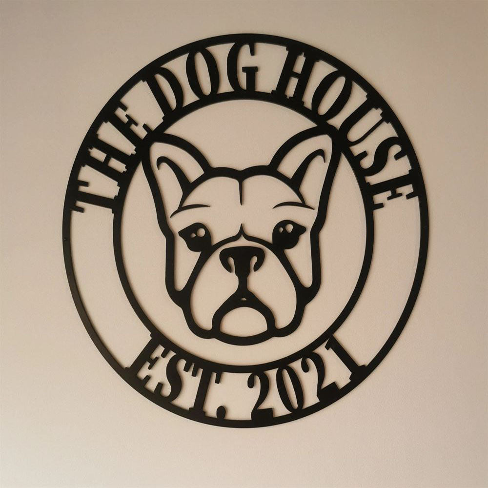 Custom Dog Metal Sign, Dog Lovers Sign, Home Sign, Laser Cut Metal Signs, Dog Lover Gift, Dog Wall Sign, Home Decor Sign