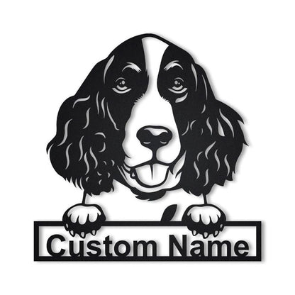 Custom English Springer Spaniel Metal Sign, Led Metal Sign, Dog Lover Gift, Dog Wall Sign, Home Decor Sign