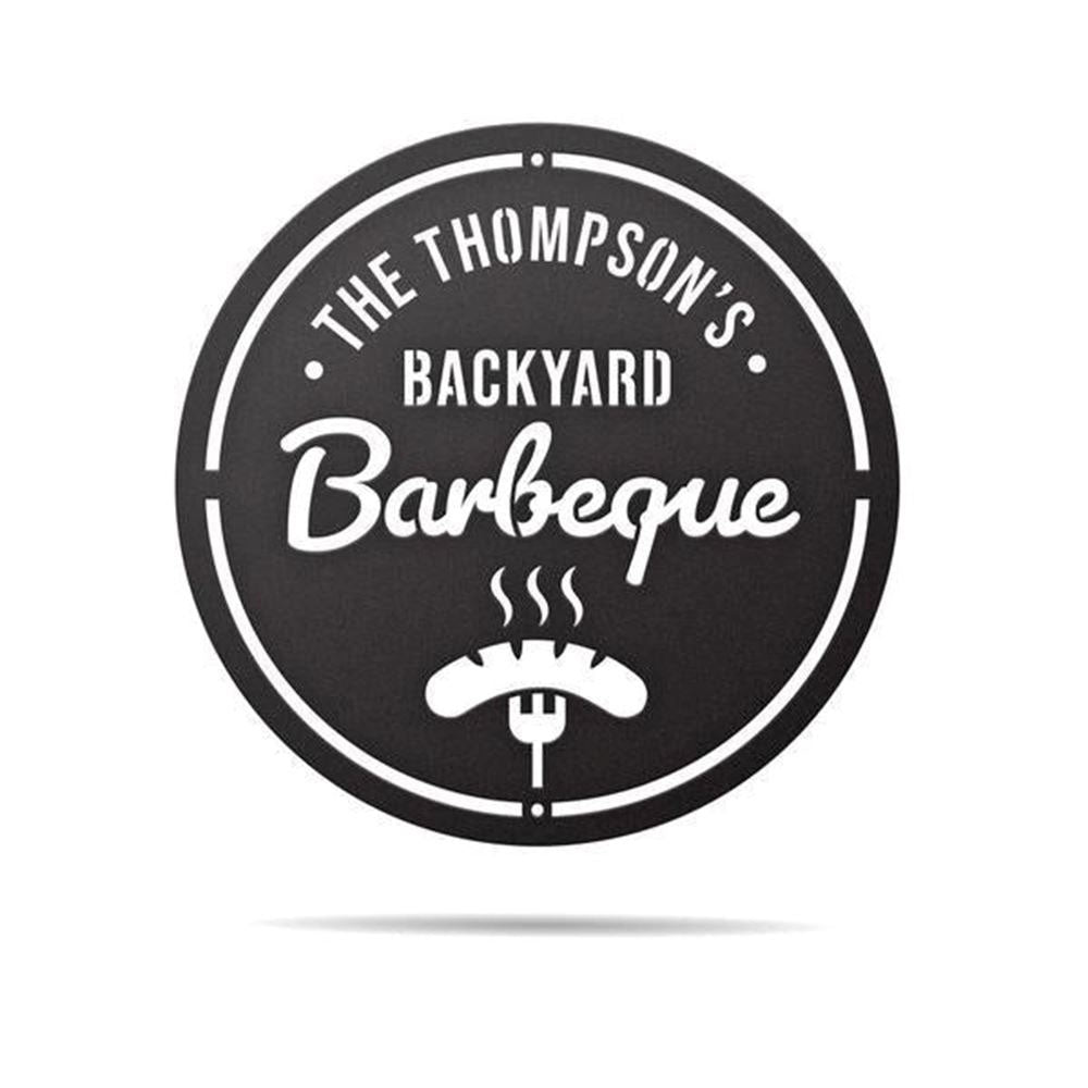 Custom Family Bbq Sign Metal, Cut Metal Sign, Metal House Sign, Anniversary Gift, Home Decor Sign, Outdoor Sign, Wall Hanging Art