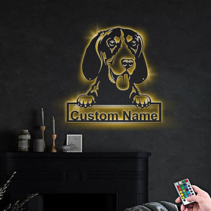 Custom Gordon Setter Dog Metal Sign, Led Lights Gordon Setter Sign, Dog Lover Gift, Dog Wall Sign, Home Decor Sign