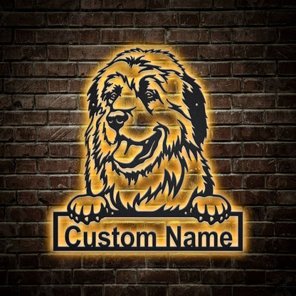 Custom Great Pyrenees Dog Metal Sign, Led Lights Great Pyrenees Metal Sign, Dog Lover Gift, Dog Wall Sign, Home Decor Sign