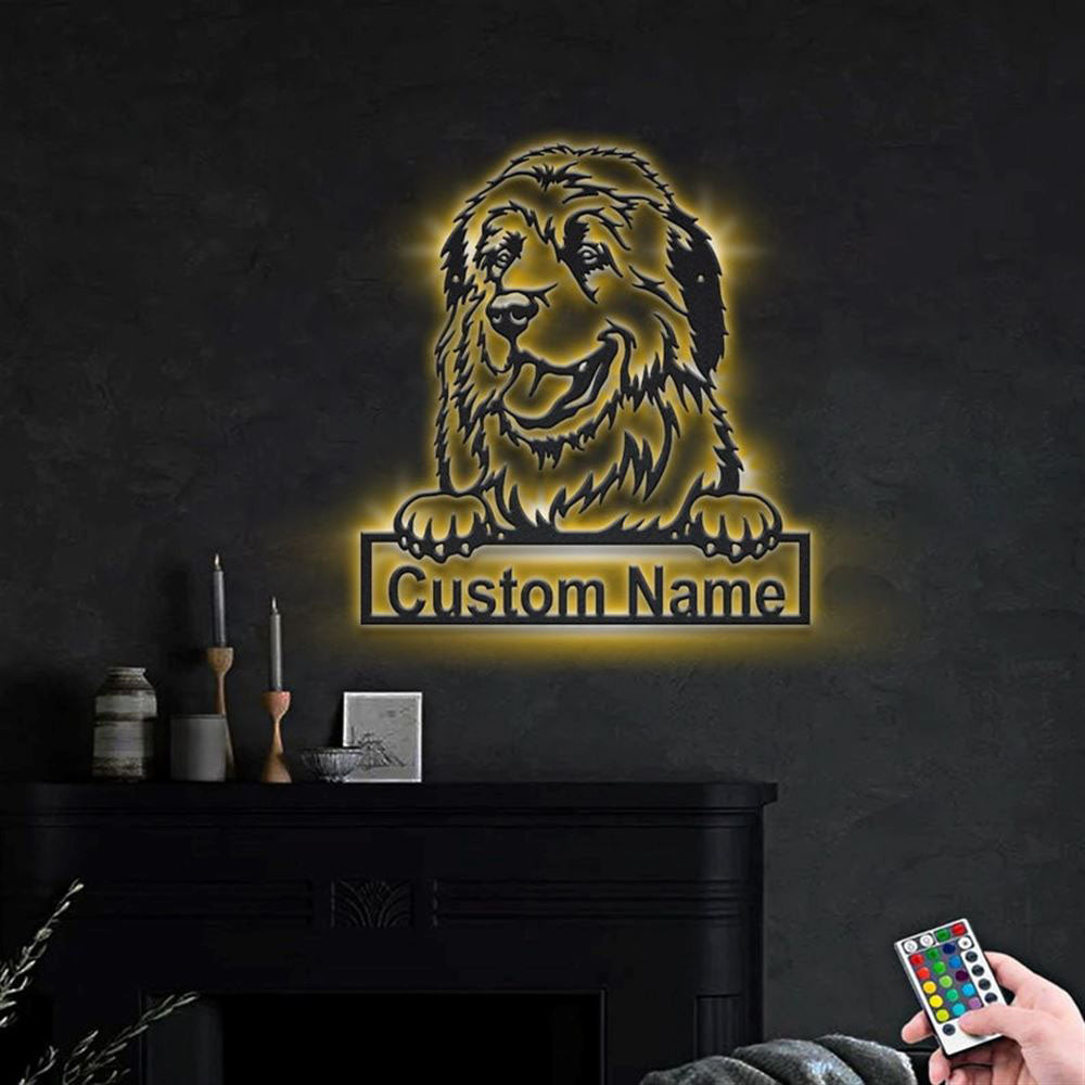 Custom Great Pyrenees Dog Metal Sign, Led Lights Great Pyrenees Metal Sign, Dog Lover Gift, Dog Wall Sign, Home Decor Sign