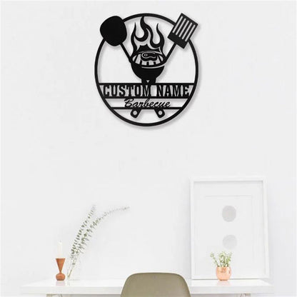 Custom Grilling Metal Wall Art, Smokehouse Led Sign, Anniversary Gift, Home Decor Sign, Outdoor Sign, Wall Hanging Art