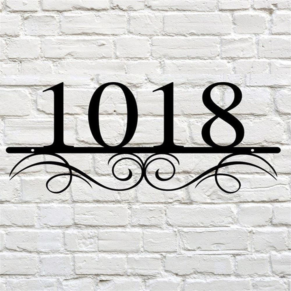 Custom House Address Metal Sign With Bird And Tree Custom Number Address Pofily Custom Address Metal Sign