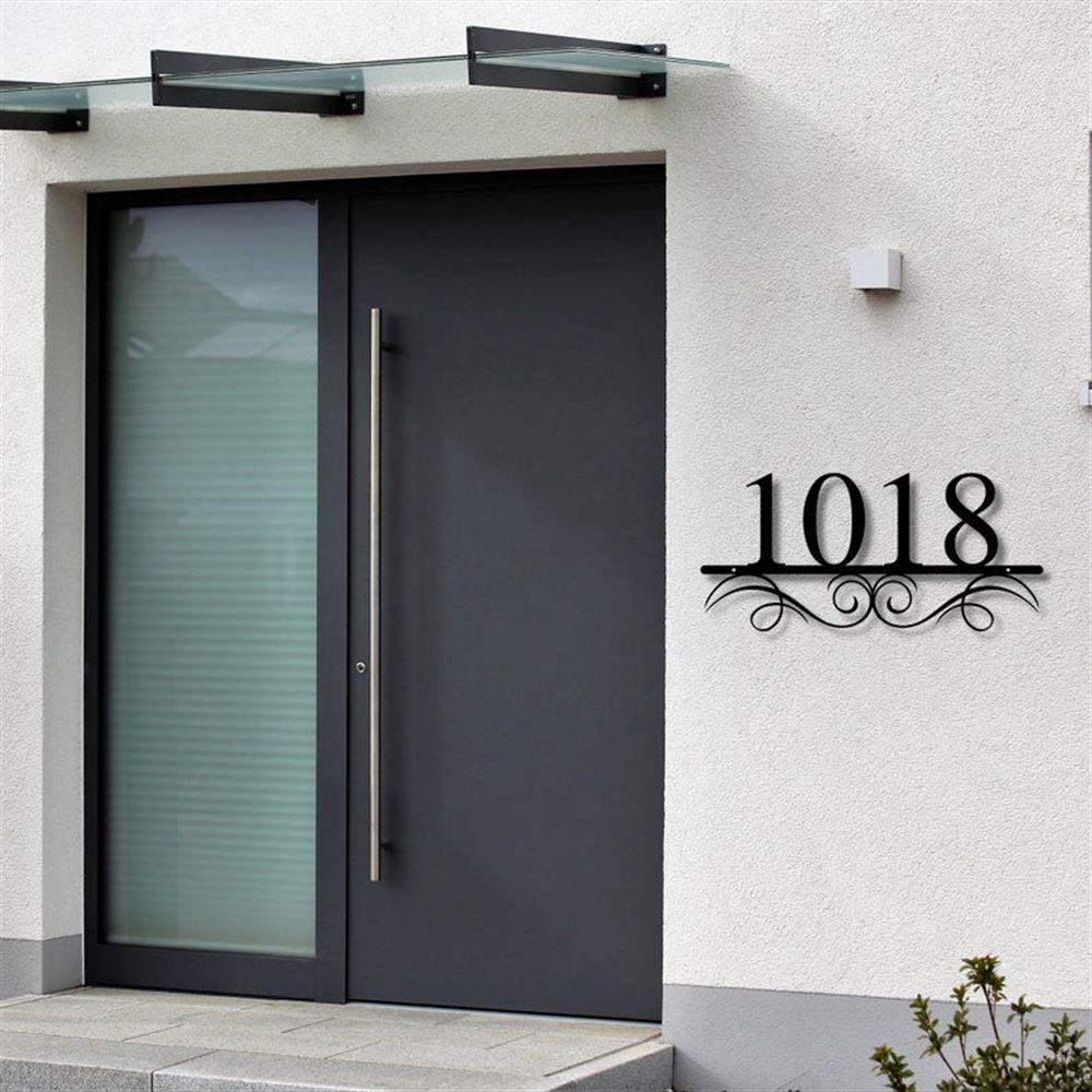 Custom House Address Metal Sign With Bird And Tree Custom Number Address Pofily Custom Address Metal Sign