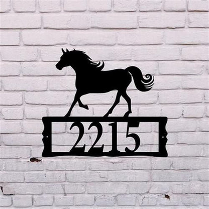 Custom House Address Metal Sign With Halloween Tree Custom Number Address Pofily Custom Address Metal Sign