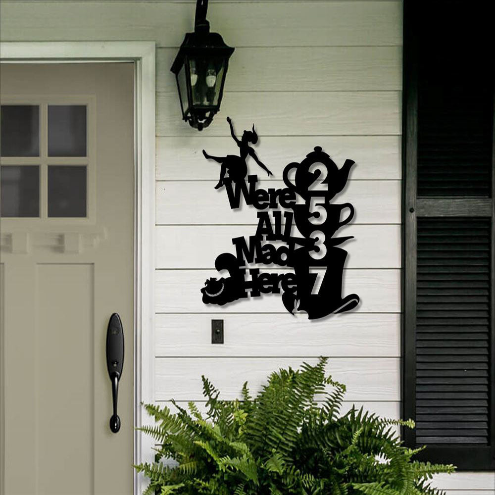 Custom House Address Metal Sign With Tree Custom Number Address Pofily Custom Address Metal Sign For Your House