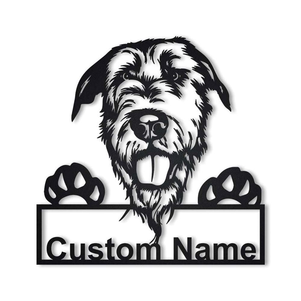 Custom Irish Wolfhound Dog Metal Sign, Led Lights Irish Wolfhound Sign, Dog Lover Gift, Dog Wall Sign, Home Decor Sign