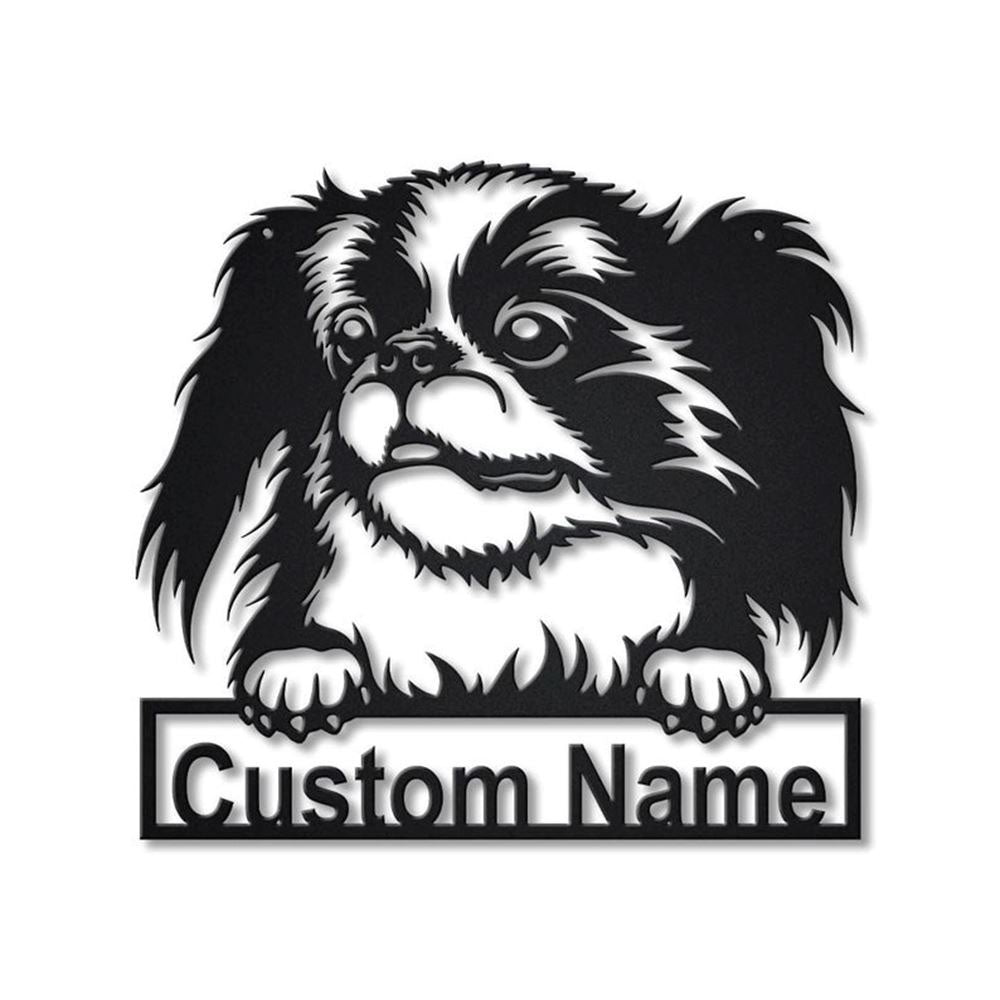 Custom Japanese Chin Dog Metal Sign, Led Lights , Dog Lover Gift, Dog Wall Sign, Home Decor Sign
