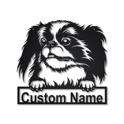 Custom Japanese Chin Dog Metal Sign, Led Lights , Dog Lover Gift, Dog Wall Sign, Home Decor Sign