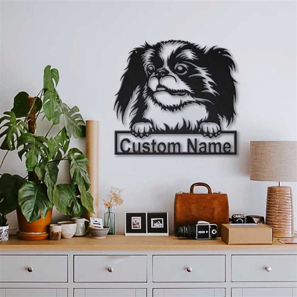 Custom Japanese Chin Dog Metal Sign, Led Lights , Dog Lover Gift, Dog Wall Sign, Home Decor Sign