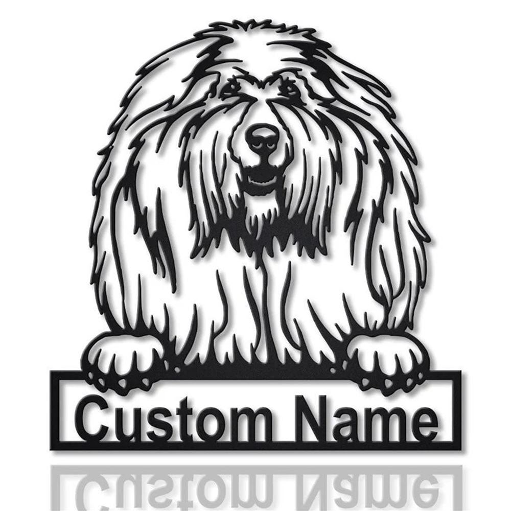 Custom Komondor Dog Metal Sign, Led Lights Komondor Metal Sign, Dog Lover Gift, Dog Wall Sign, Home Decor Sign