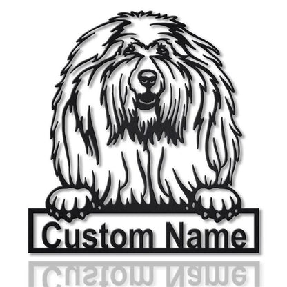 Custom Komondor Dog Metal Sign, Led Lights Komondor Metal Sign, Dog Lover Gift, Dog Wall Sign, Home Decor Sign