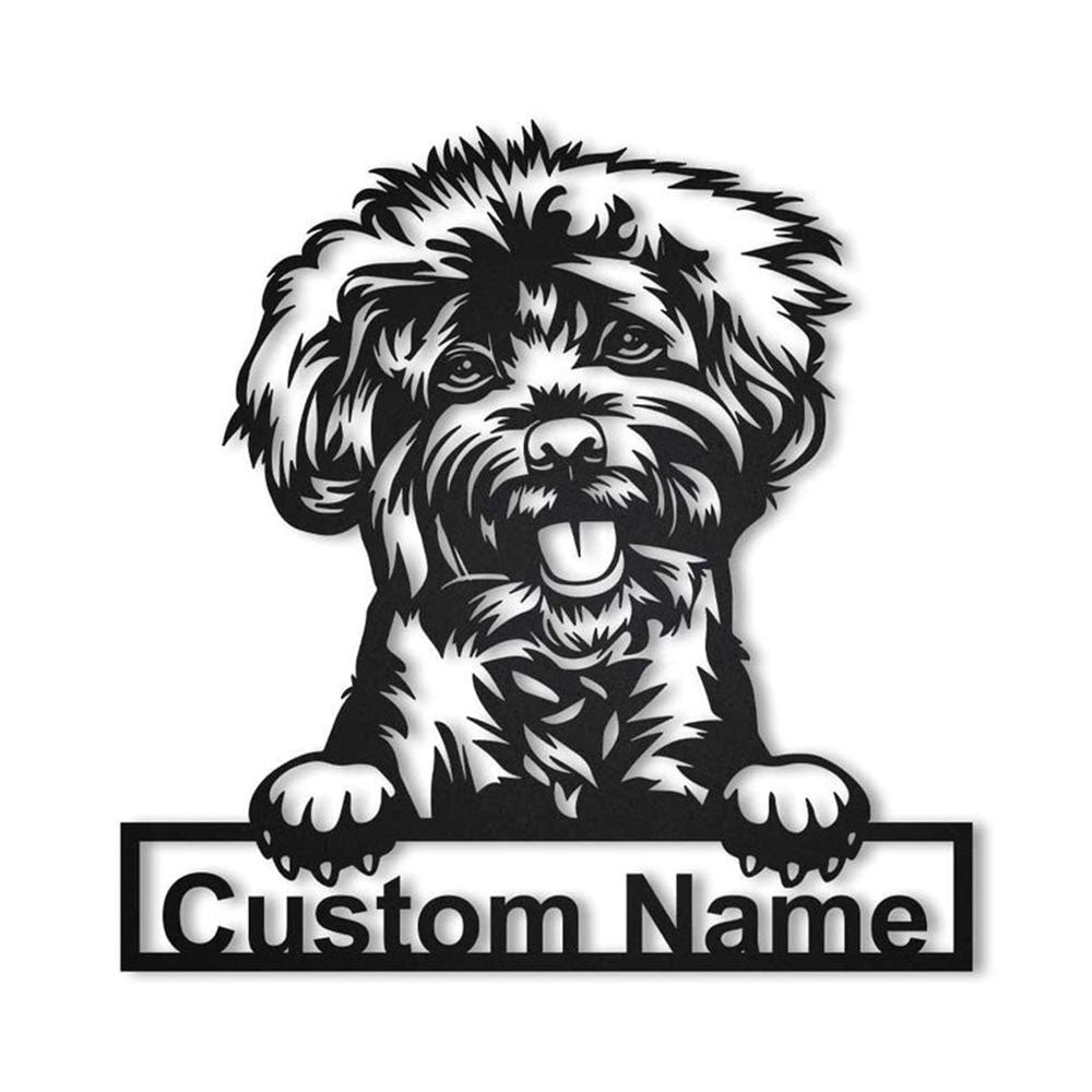Custom Labradoodle Dog Metal Sign, Led Lights Labradoodle Dog Sign, Dog Lover Gift, Dog Wall Sign, Home Decor Sign