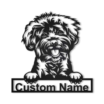 Custom Labradoodle Dog Metal Sign, Led Lights Labradoodle Dog Sign, Dog Lover Gift, Dog Wall Sign, Home Decor Sign