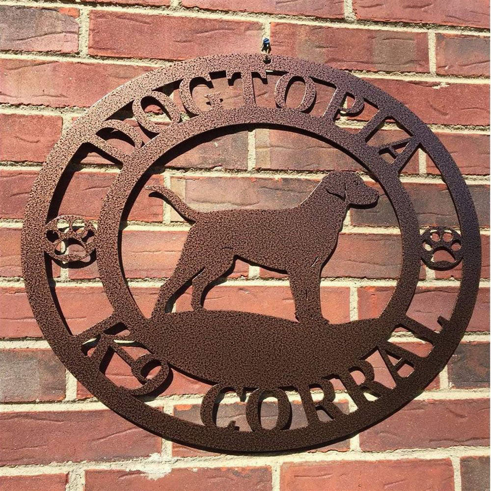 Custom Labrador Dog Metal Sign, Cut Metal Sign, Metal House Sign, Dog Lover Gift, Dog Wall Sign, Home Decor Sign