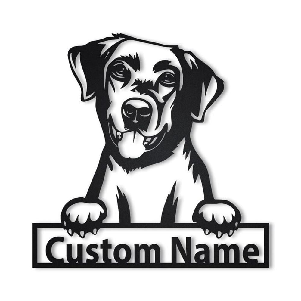Custom Labrador Retriever Dog Metal Sign, Led Lights Labrador Retriever Metal Sign, Dog Lover Gift, Dog Wall Sign, Home Decor Sign
