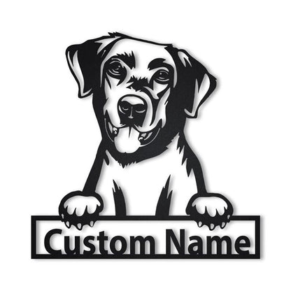 Custom Labrador Retriever Dog Metal Sign, Led Lights Labrador Retriever Metal Sign, Dog Lover Gift, Dog Wall Sign, Home Decor Sign