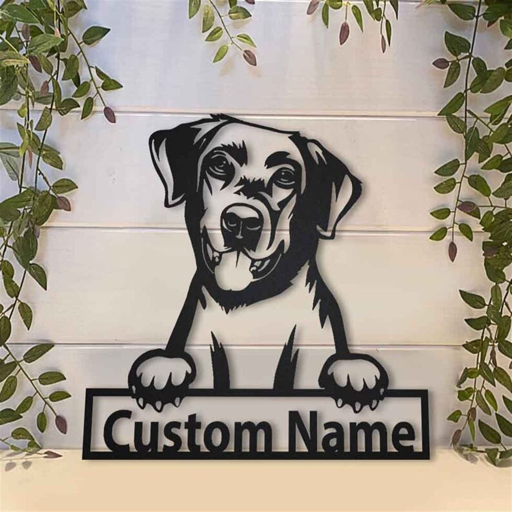 Custom Labrador Retriever Dog Metal Sign, Led Lights Labrador Retriever Metal Sign, Dog Lover Gift, Dog Wall Sign, Home Decor Sign