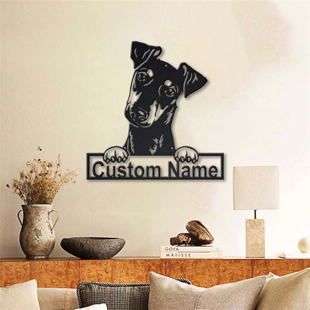 Custom Manchester Terrier Dog Metal Sign, Led Lights Manchester Terrier Sign, Dog Lover Gift, Dog Wall Sign, Home Decor Sign
